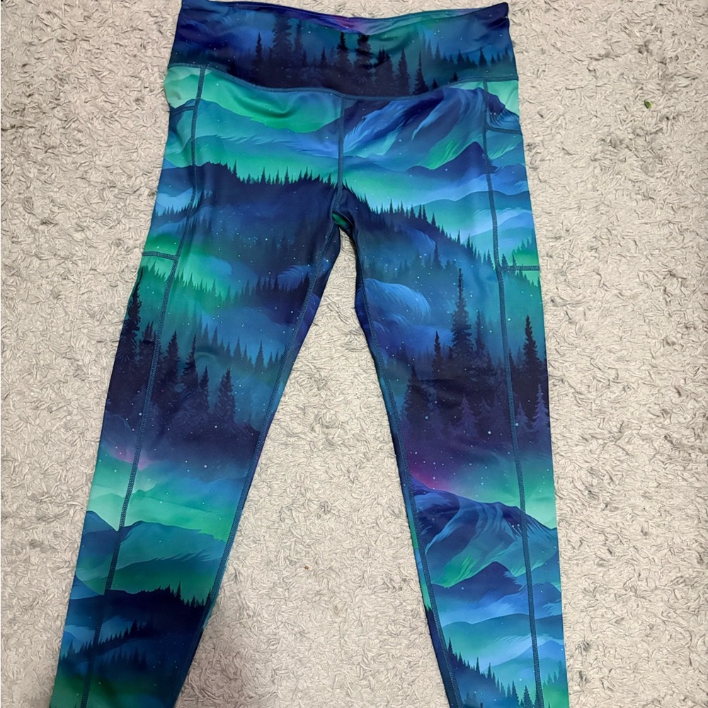 Constantly Varied Gear Scenic Blue and Green Leggings